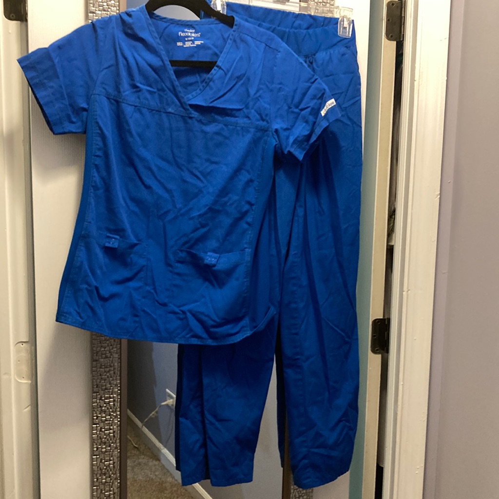 Royal Blue Scrub Set Scrub Top Scrub Bottom